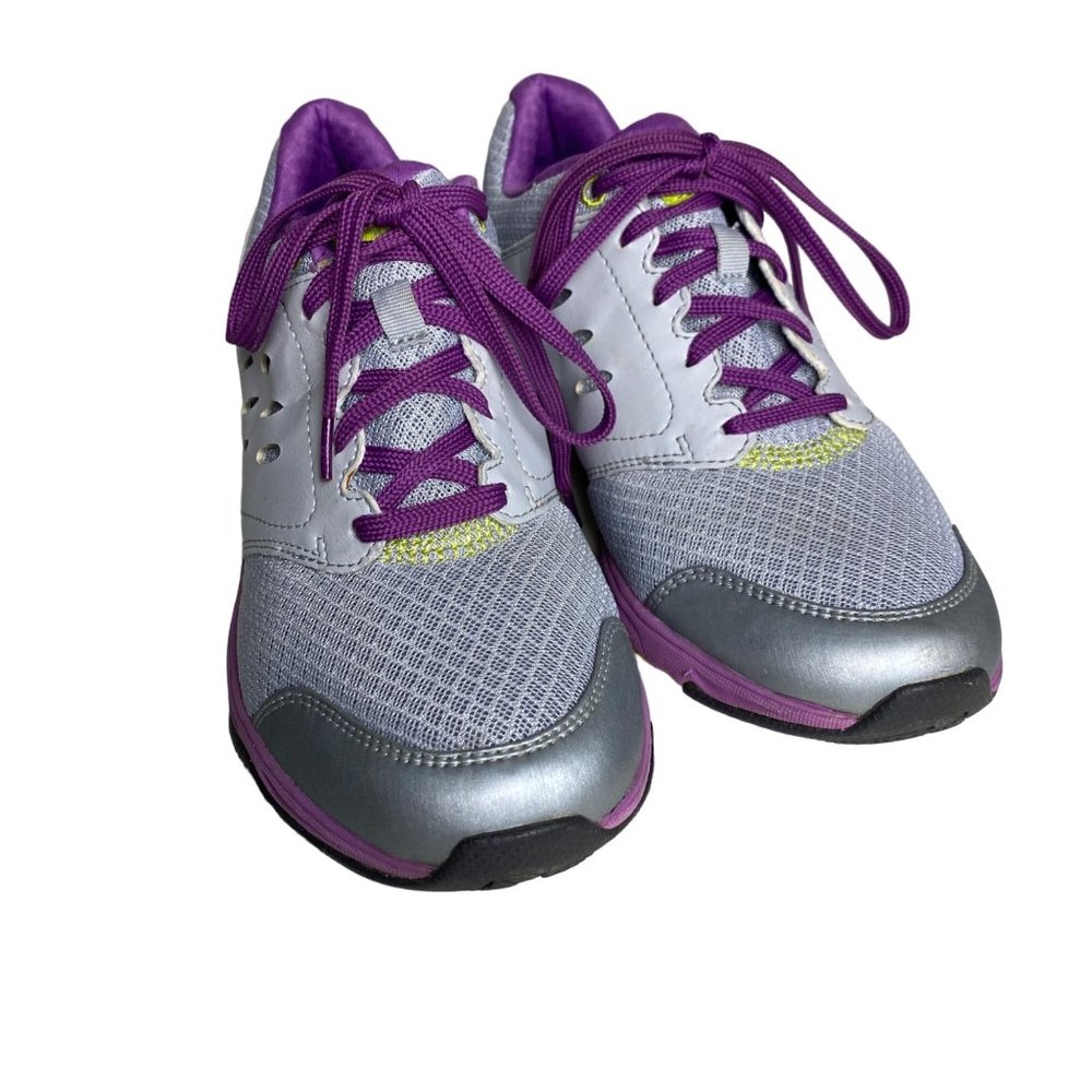 Vionic purple lavender gray arch support orthotic orthaheel sneakers women's 8 - Picture 4 of 11